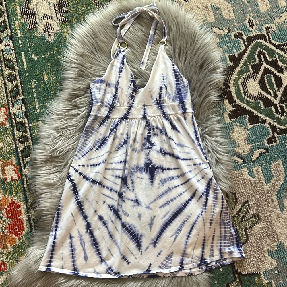 Victoria's Secret Bra Tops TieDye Halter Miniskirt with Gold Accents